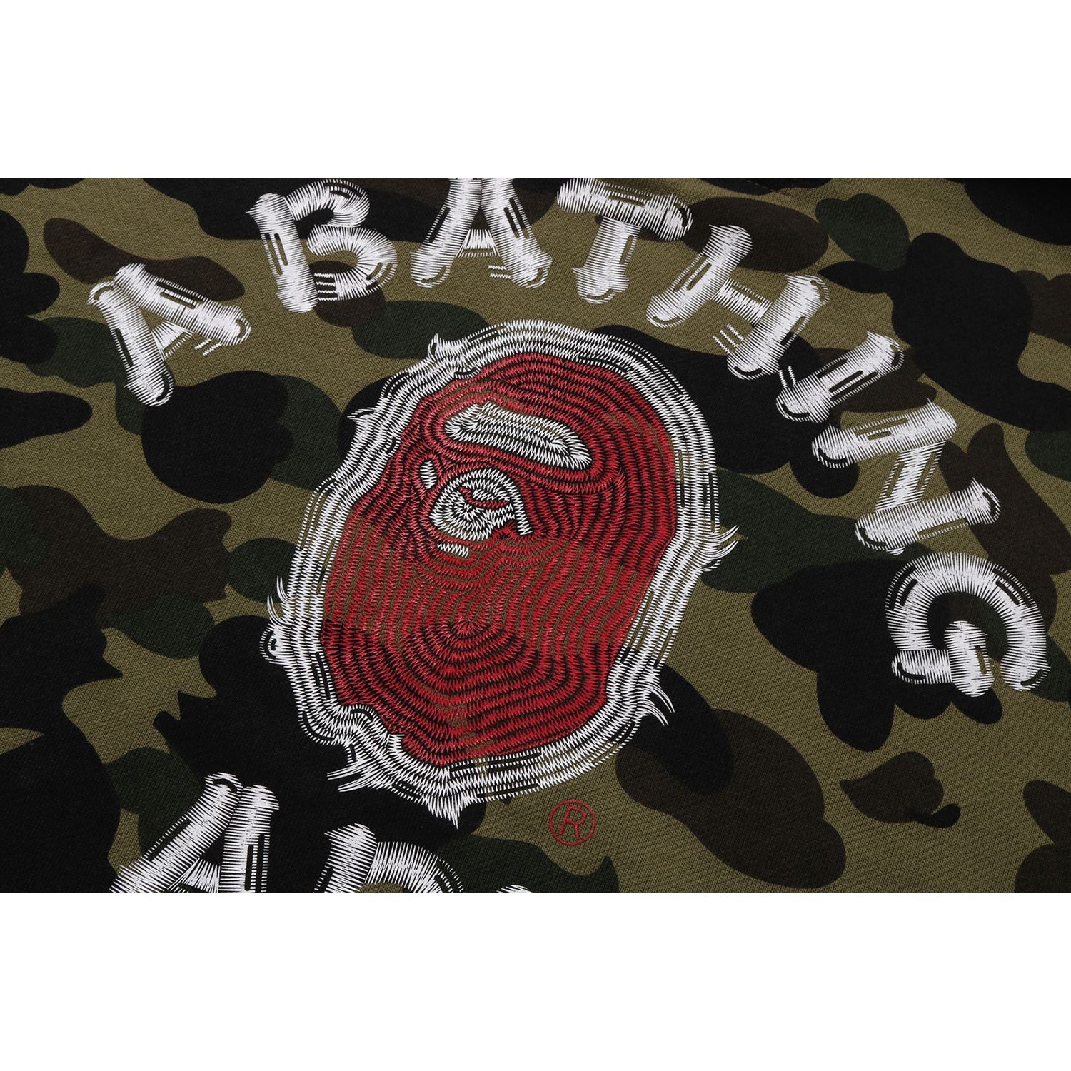 1ST CAMO BRUSH COLLEGE PULLOVER HOODIE MENS